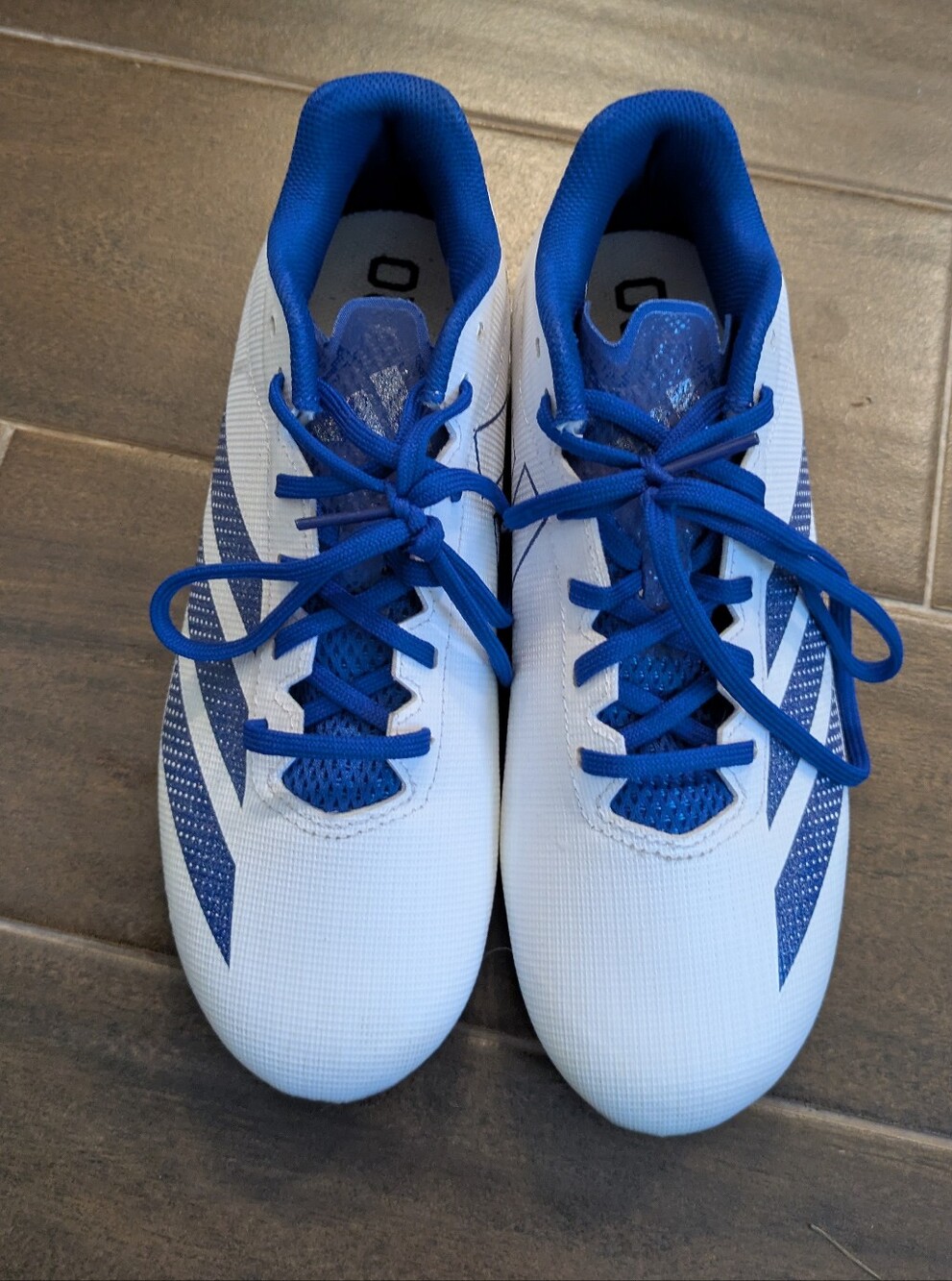 🏈Adidas Adizero Electric 2 Football Cleats Blue White Mens Size 8 Worn Once EUC